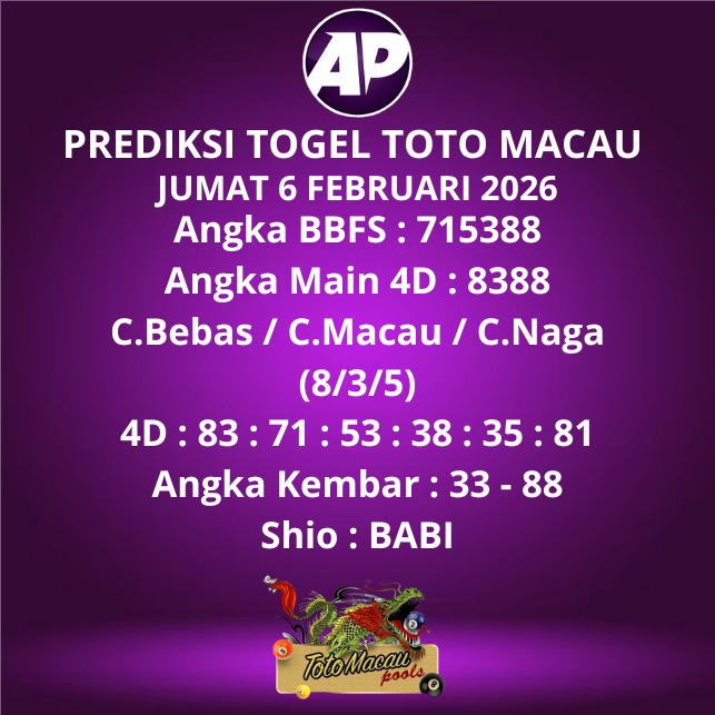 Prediksi Togel Toto Macau