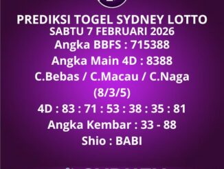 Prediksi Togel Sydney Lotto