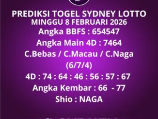 Prediksi Togel Sydney Lotto