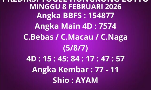 Prediksi Togel Hongkong Lotto