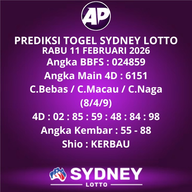Prediksi Togel Sydney Lotto