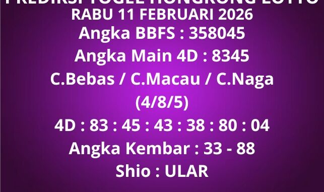 Prediksi Togel Hongkong Lotto