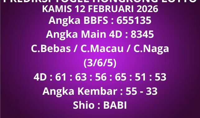 Prediksi Togel Hongkong Lotto