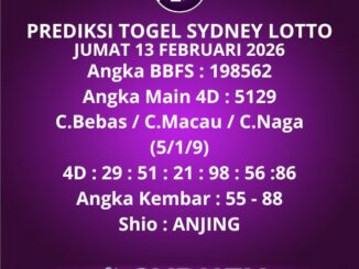 Prediksi Togel Sydney Lotto