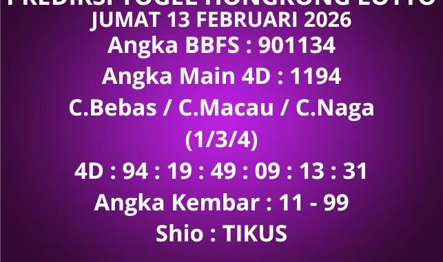 Prediksi Togel Hongkong Lotto