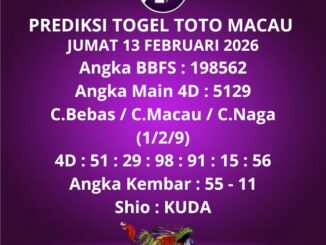 Prediksi Togel Toto Macau