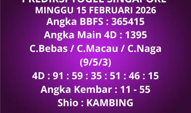 Prediksi Togel Singapore