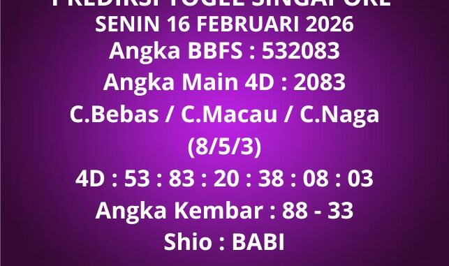 Prediksi Togel Singapore