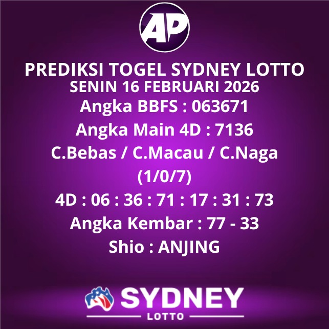 Prediksi Togel Sydney Lotto